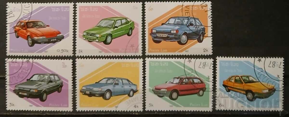 Laos 1987 Cars Stamped Series