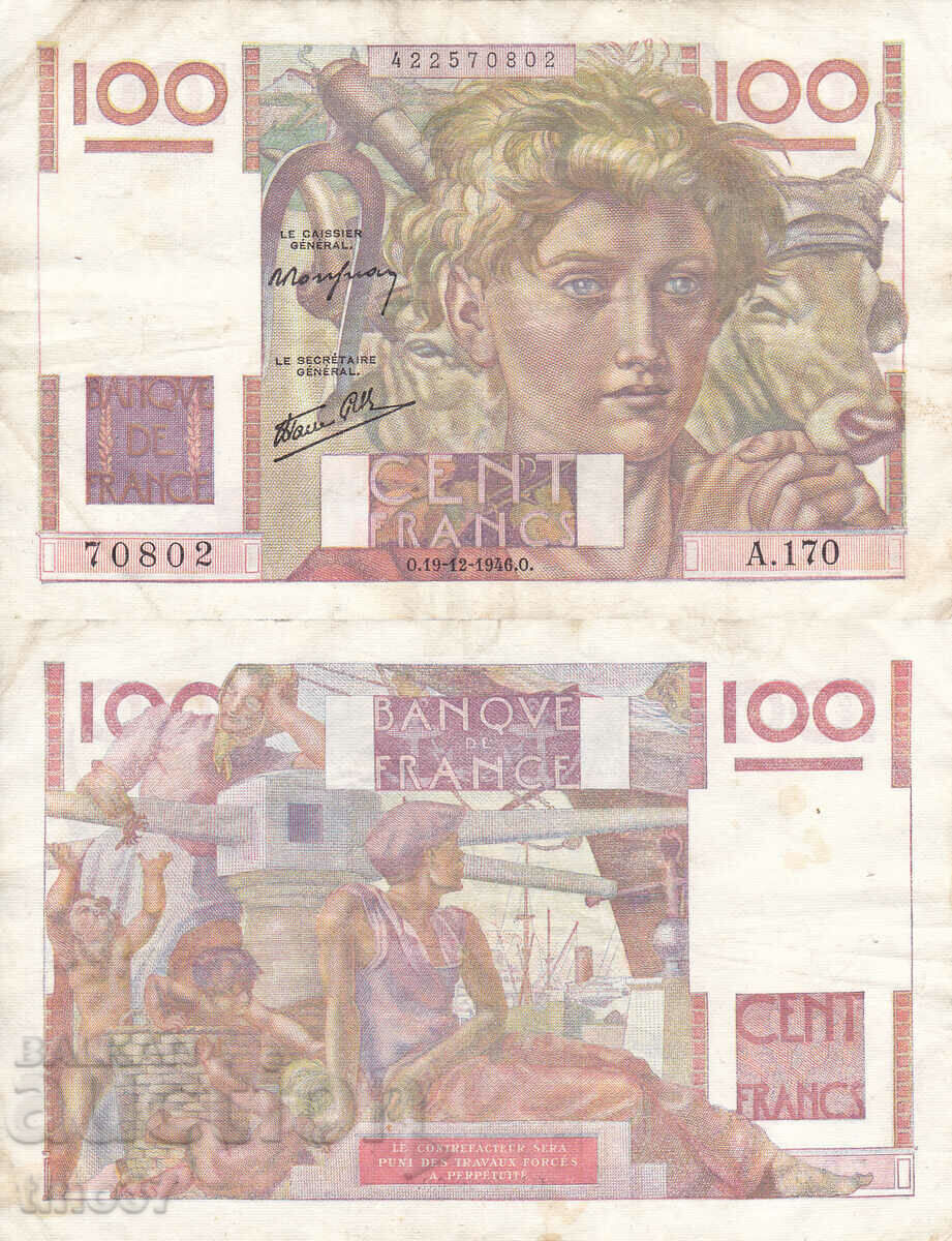 tino37- FRANTA - 100 FRANC - 1946 - F+