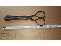 A very large old wrought iron renaissance scissor with decoration