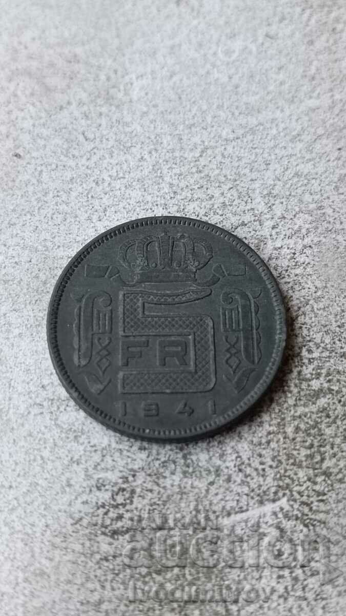Белгия 5 франка 1941