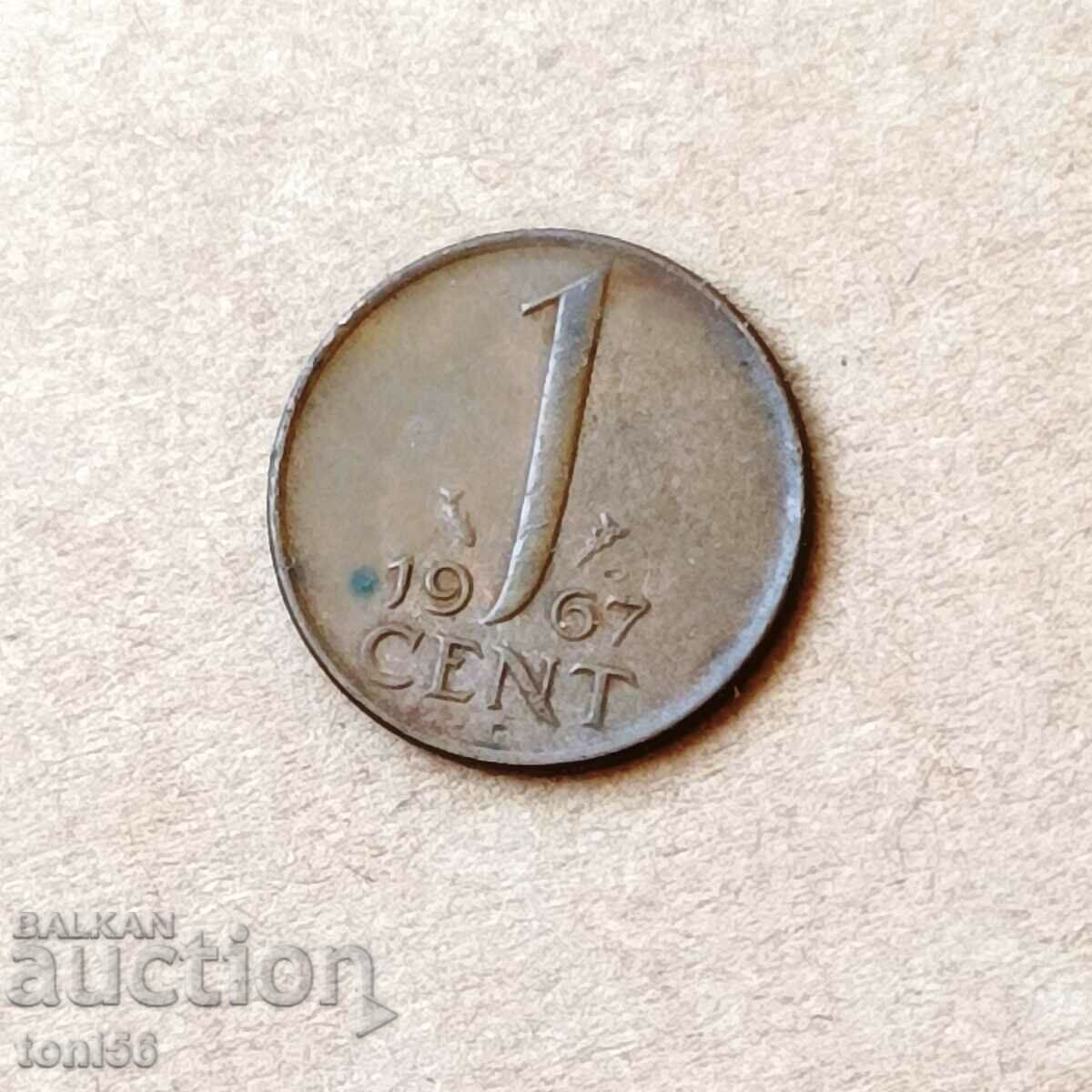 Нидерландия 1 цент 1967