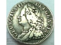 Marea Britanie 6 pence 1757 George al II-lea Argint