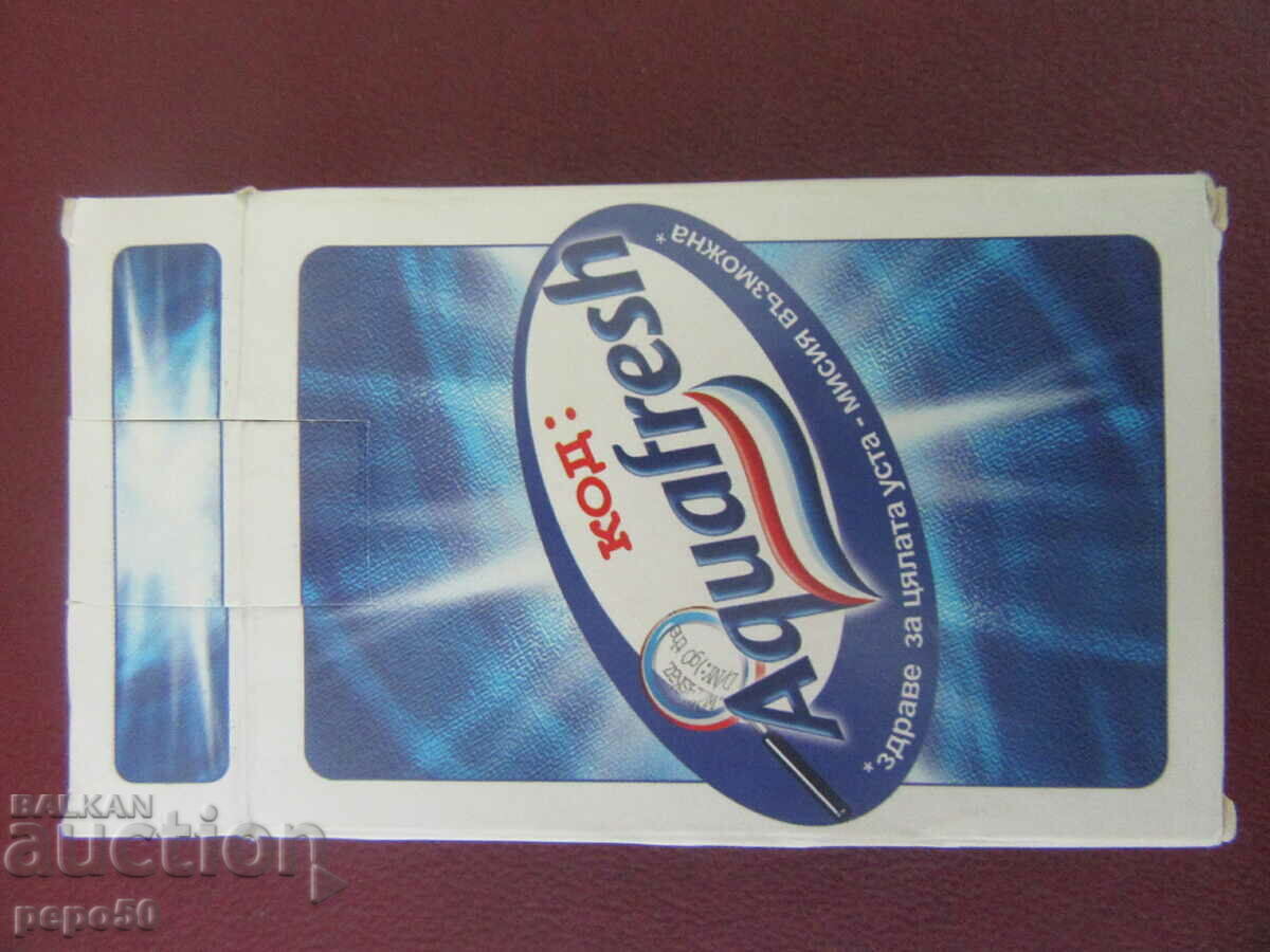 Auction NEW Aquafresh ADVERTISING CARD DECK Auction NEW Aquafresh ADVERTISING CARD DECK