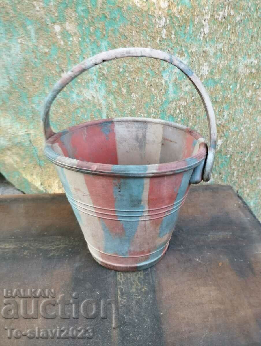Old children's rubber bucket - toy