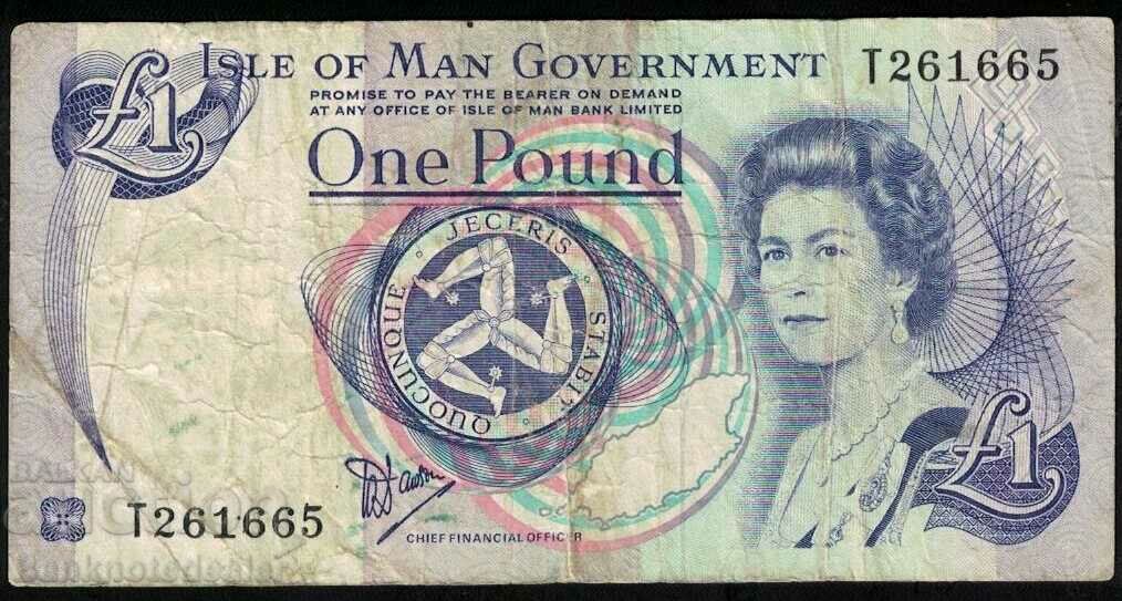 Isle of Man 1 Pound 1983 Pick 40c Ref 1665