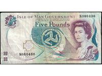 Marea Britanie Insula Man 5 Pounds 1983 Pick 41 Ref 0436
