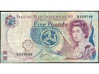 Great Britain Isle of Man 5 Pounds 1983 Pick 41 Ref 9746