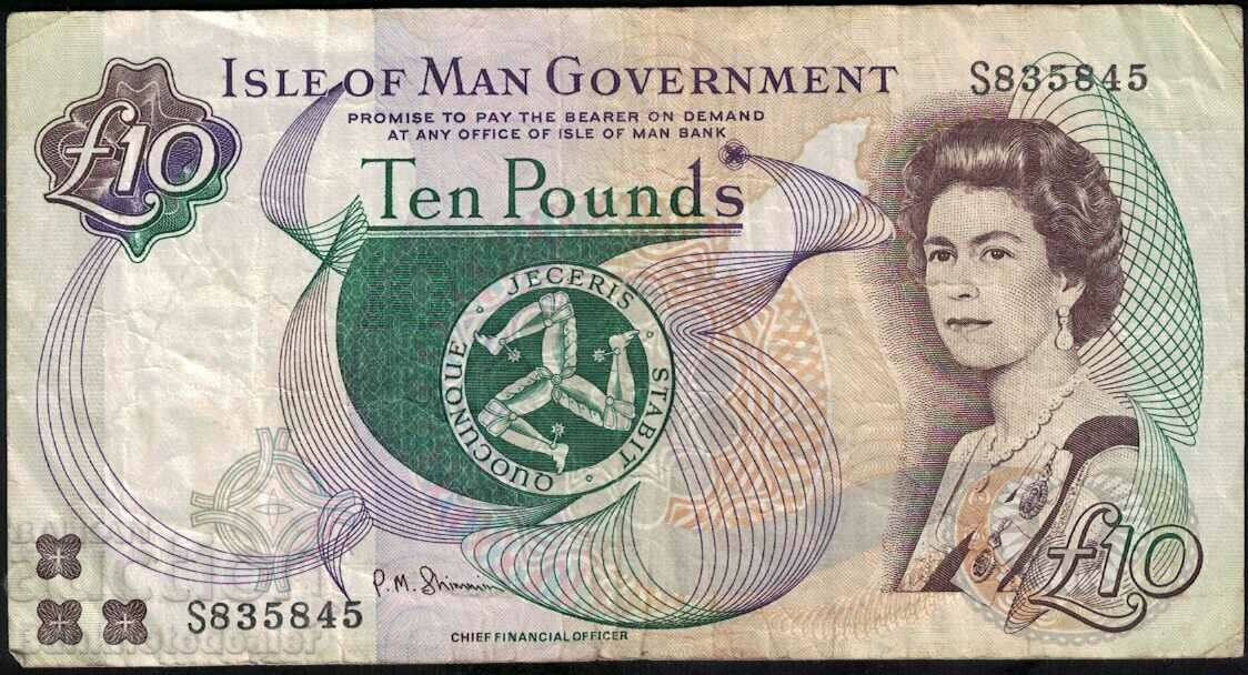 Marea Britanie Insula Man 10 Pound 1983 Pick 46a Ref 0340