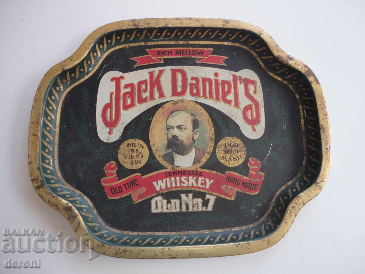 Vintage Tin Jack Daniels Whiskey Advertising Tray with price 50.00 BGN | € 25.56
