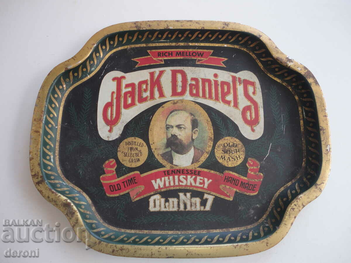 Vintage Tin Jack Daniels Whiskey Advertising Tray - 7