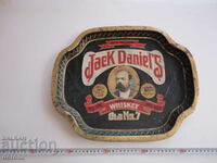 Старинен ламаринен  рекламен поднос уиски Jack Daniels