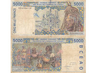 tino37- ZAP. AFRICA /MALI/ - 5000 FRANC - 1999