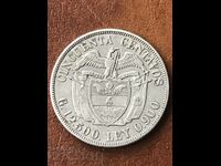 Colombia 50 centavos 1934 Simón Bolívar silver