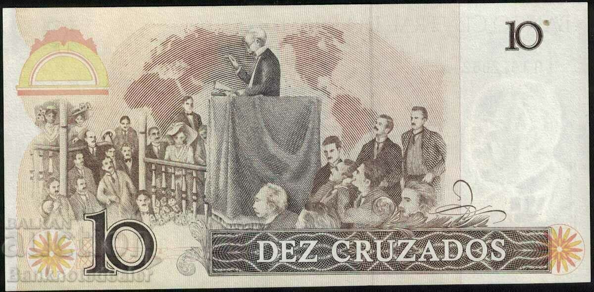 Brazil 10 Cruzeiros 1986 Pick 209 Ref 2412 UNC with price 4.00 BGN | € 2.05 Brazil 10 Cruzeiros 1986 Pick 209 Ref 2412 UNC with price 4.00 BGN | € 2.05