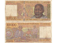 tino37- MADAGASCAR - 10000 FRANC - 1995