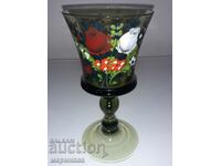 A GLASS. HAND PAINTED. GERMANY