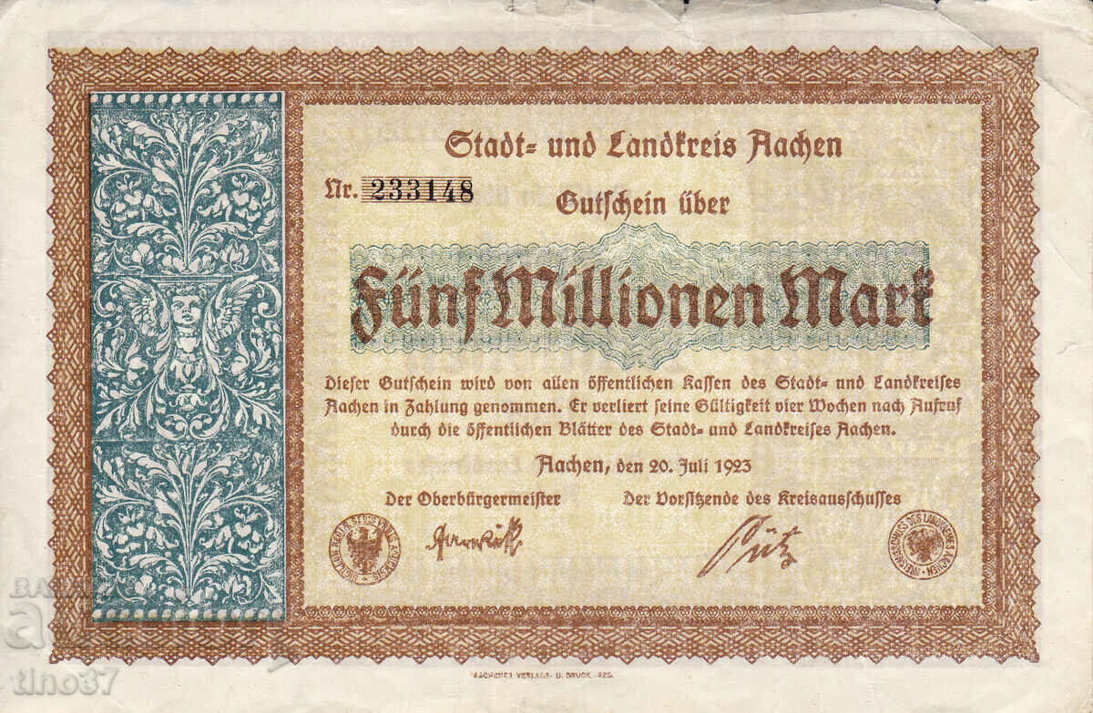 tino37- GERMANY - 5000000 MARKS - 1923- F with price 5.90 BGN | € 3.02