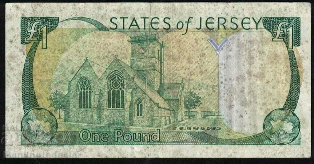 Jersey 1 pound 1993 Pick 20 Ref 6979 with price 5.00 BGN | € 2.56
