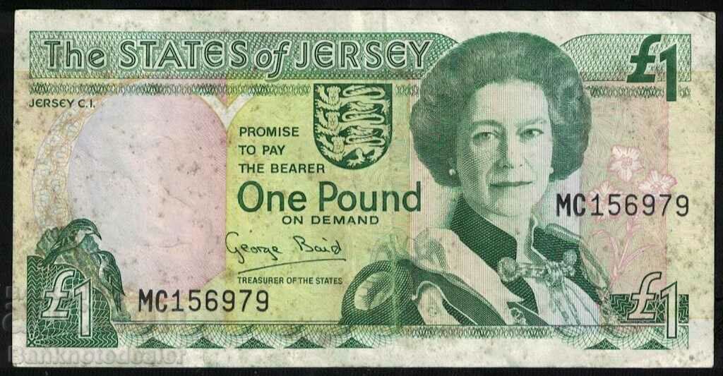 Jersey 1 pound 1993 Pick 20 Ref 6969