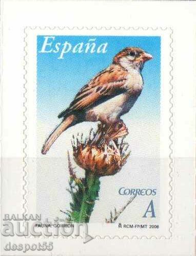 2006. Spania. Păsări - Vrabie de casă. Autoadeziv.