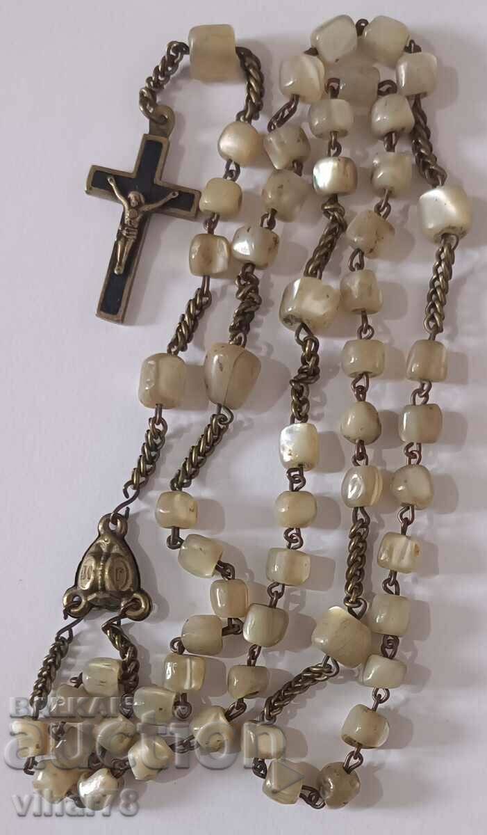 Delivery of Old rosary with mother of pearl