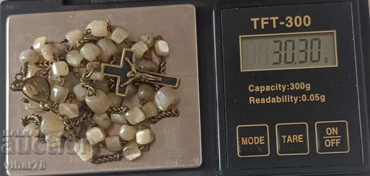 Old rosary with mother of pearl - 5