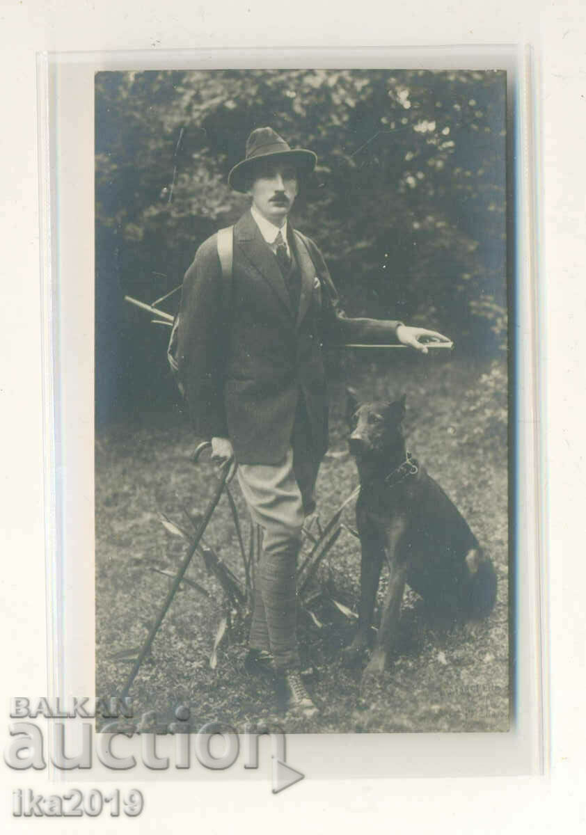 A rare postcard type hunting photo of Tsar Boris 3