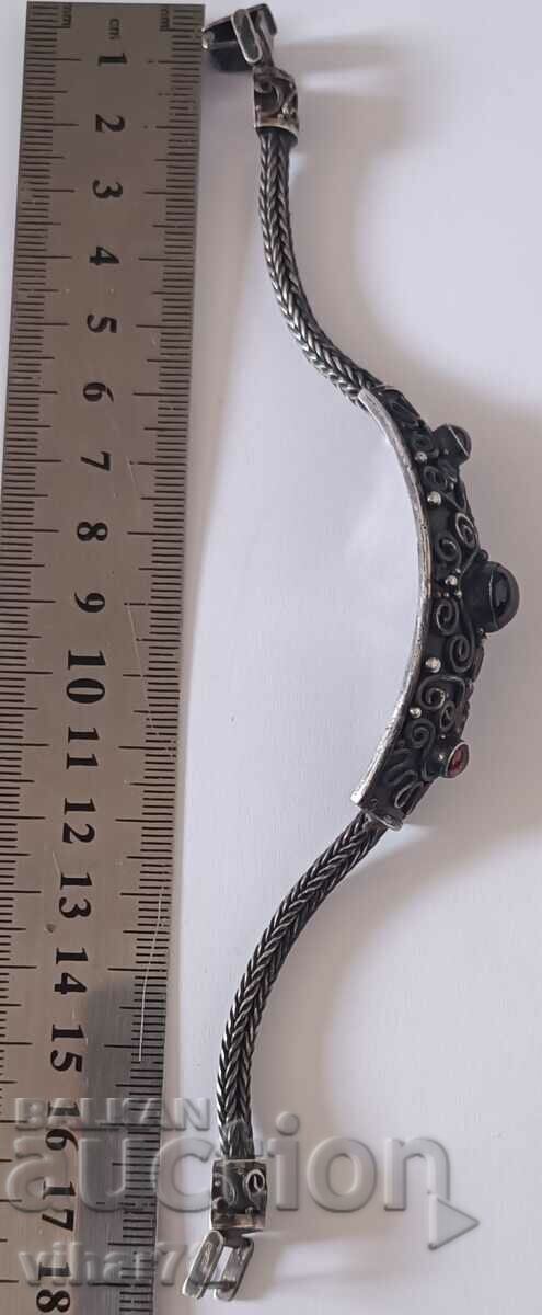 Silver bracelet with garnet - SUARTI - sample 925 - 5 Silver bracelet with garnet - SUARTI - sample 925 - 5