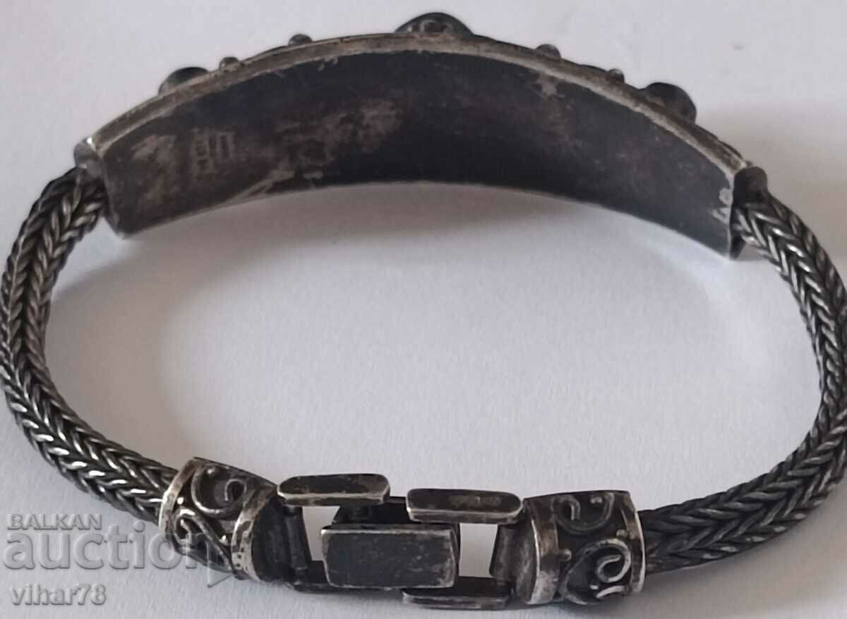 Silver bracelet with garnet - SUARTI - sample 925 - 7 Silver bracelet with garnet - SUARTI - sample 925 - 7