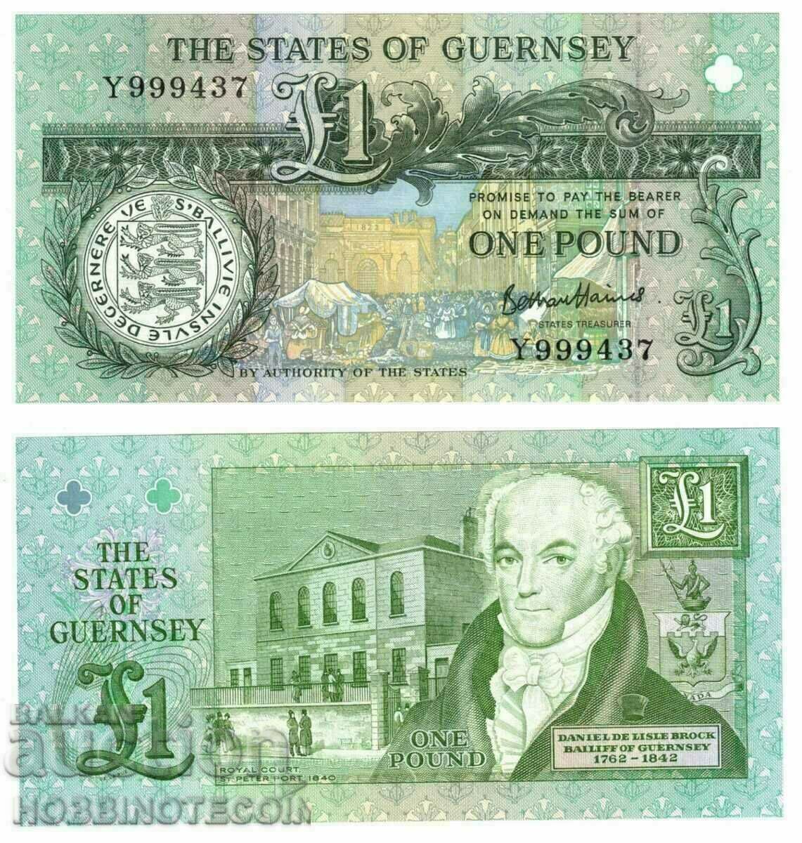 O - in GUERNSEY GUERNSEY 1 Pound issue issue 2016 Y NEW UNC