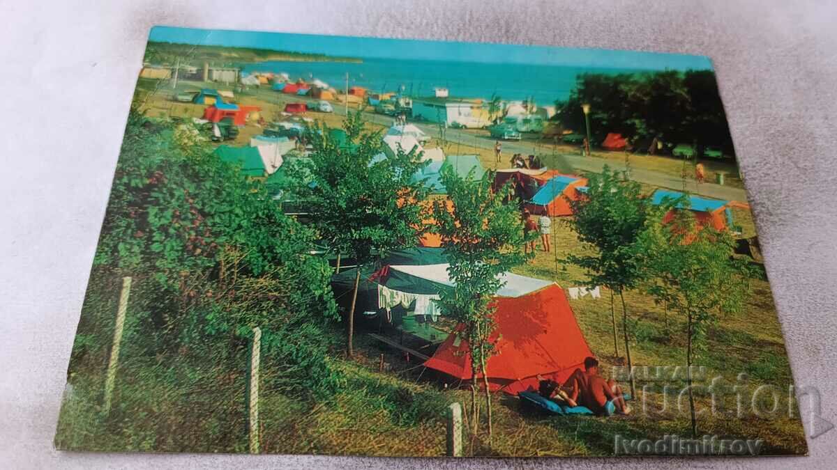 Postcard Pomorie Camping Europe 1969