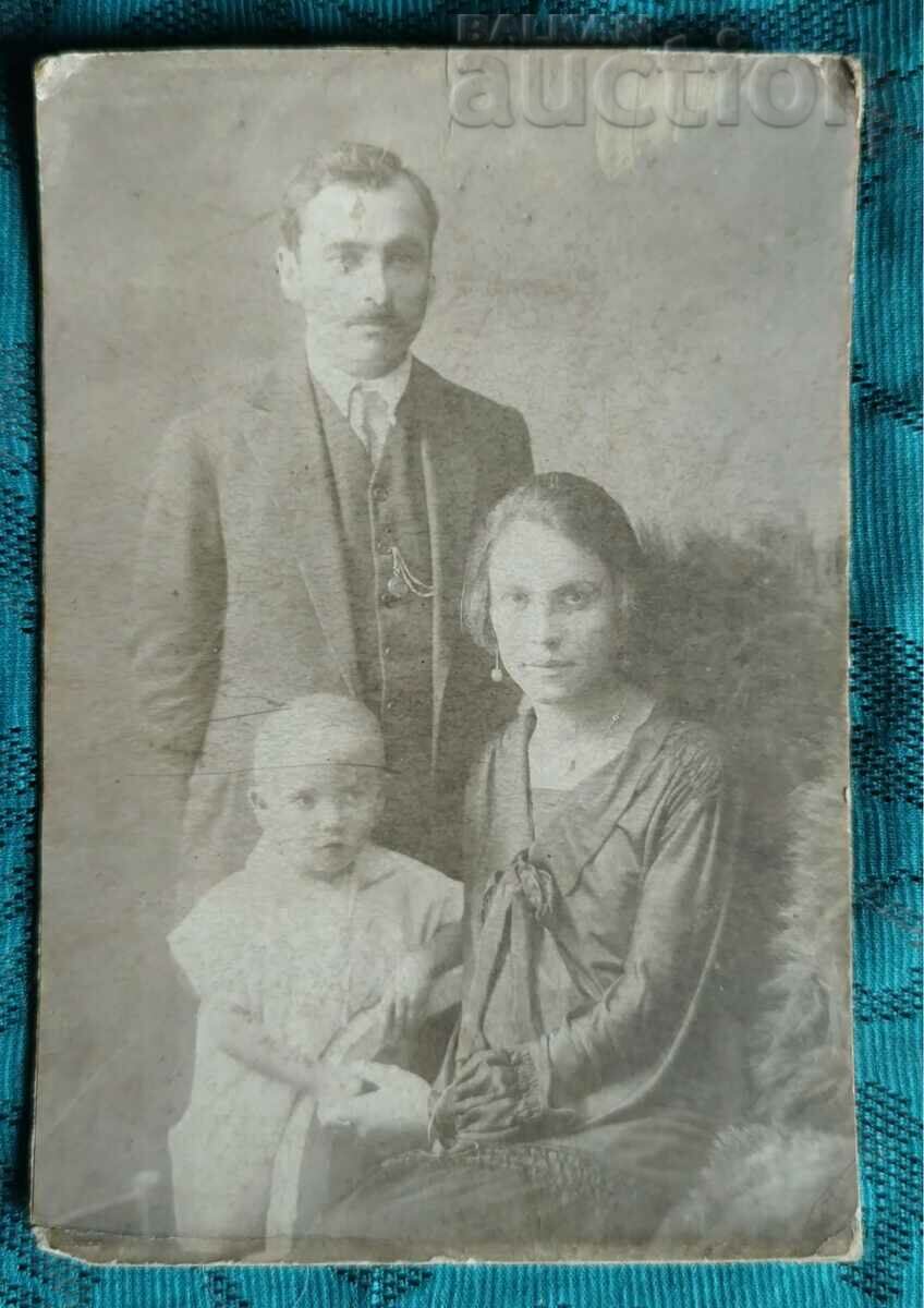 Βασίλειο της Βουλγαρίας 1926 Βάρνα. Παλιό χαρτόνι οικογενειακής φωτογραφίας