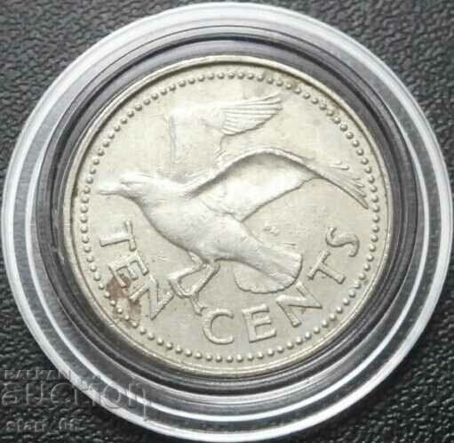10 цента Барбадос 1996