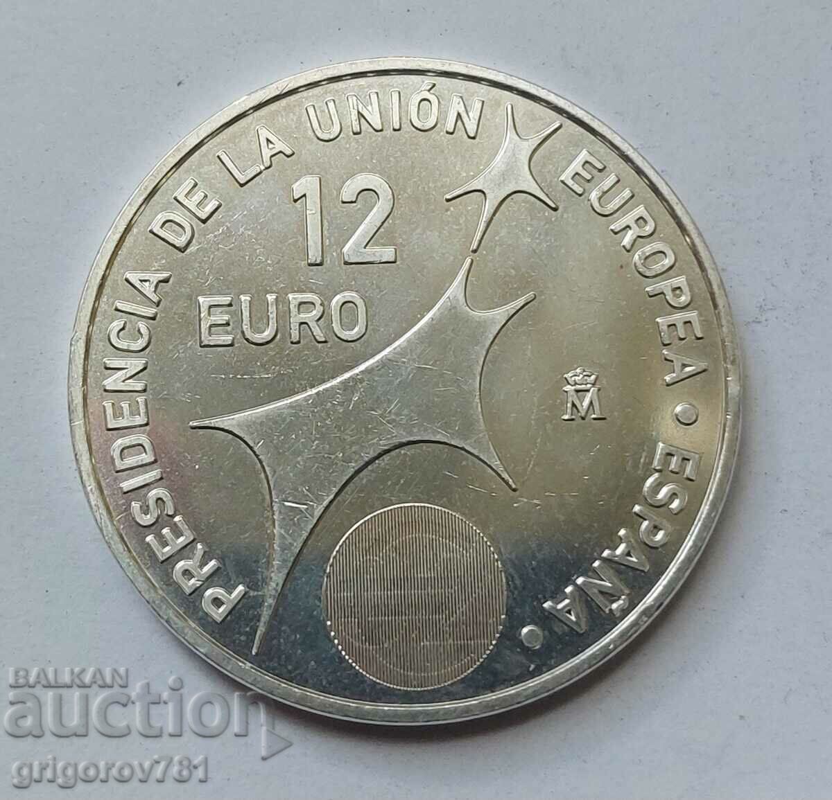 12 Euro Silver Spain 2002 - Silver Coin #1