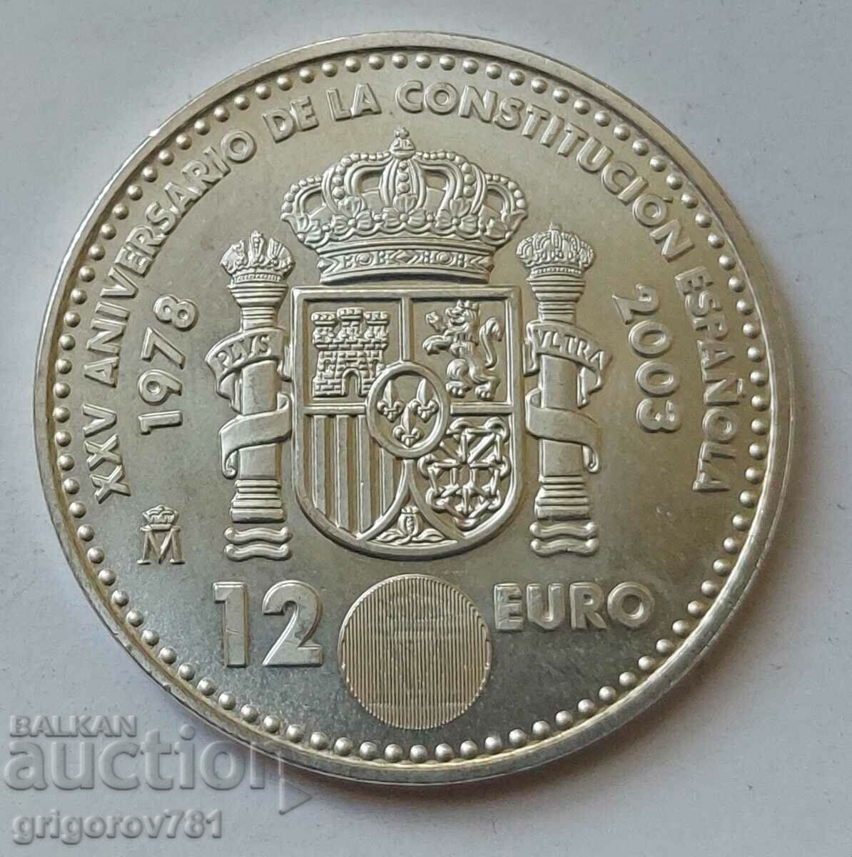 12 Euro Silver Spain 2003 - Silver Coin #4