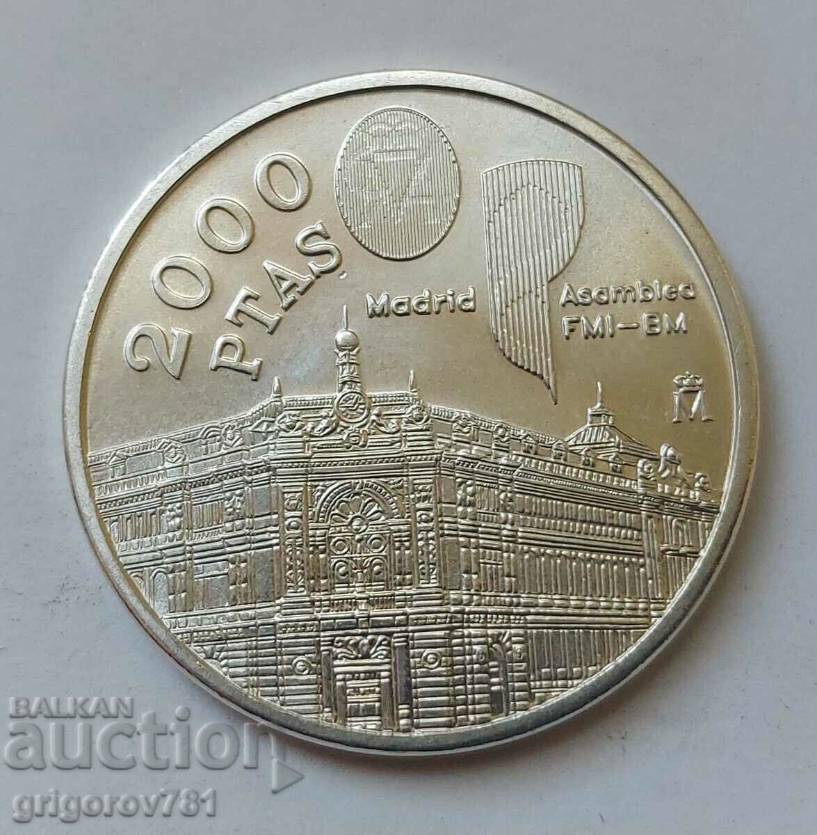 2000 Πεσέτες Ασημένιο Ισπανία 1994 - Ασημένιο νόμισμα #6