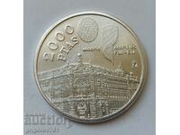 2000 песети сребро Испания 1994 - сребърна монета #6