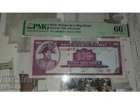 Graded Banknote from Haiti 100 Gourdes 2000,PMG 66 EPQ!