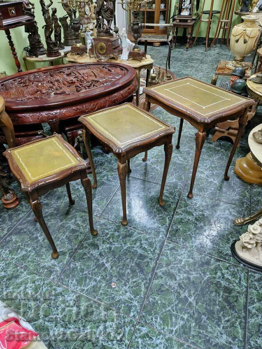 A unique set of antique English coffee tables A unique set of antique English coffee tables