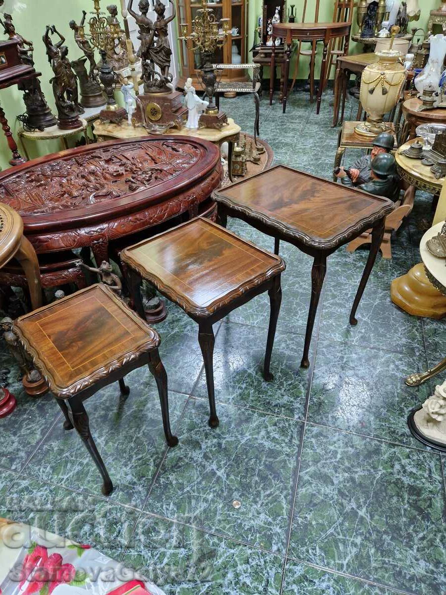 A great set of antique English side tables