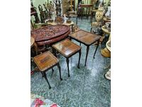 A great set of antique English side tables