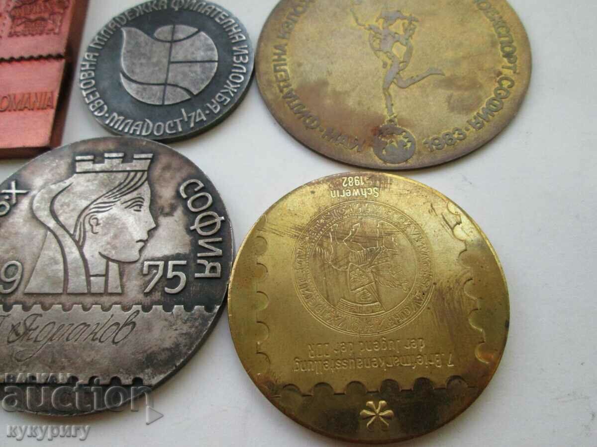 Auction Lot of old plaques Philately Philatelic exhibition medal plaque Auction Lot of old plaques Philately Philatelic exhibition medal plaque