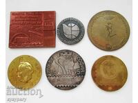 Lot of old plaques Philately Philatelic exhibition medal plaque