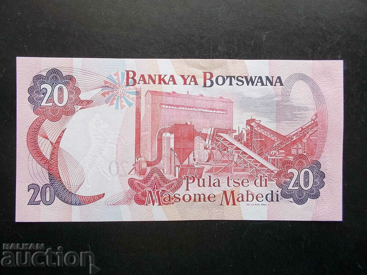 BOTSWANA, 20 pula, 2002, UNC with price 22.99 BGN | € 11.75 BOTSWANA, 20 pula, 2002, UNC with price 22.99 BGN | € 11.75