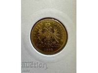 Златна Монета Австрия 20 Франка/ 8 Флорина 1885г. Франц Йоси