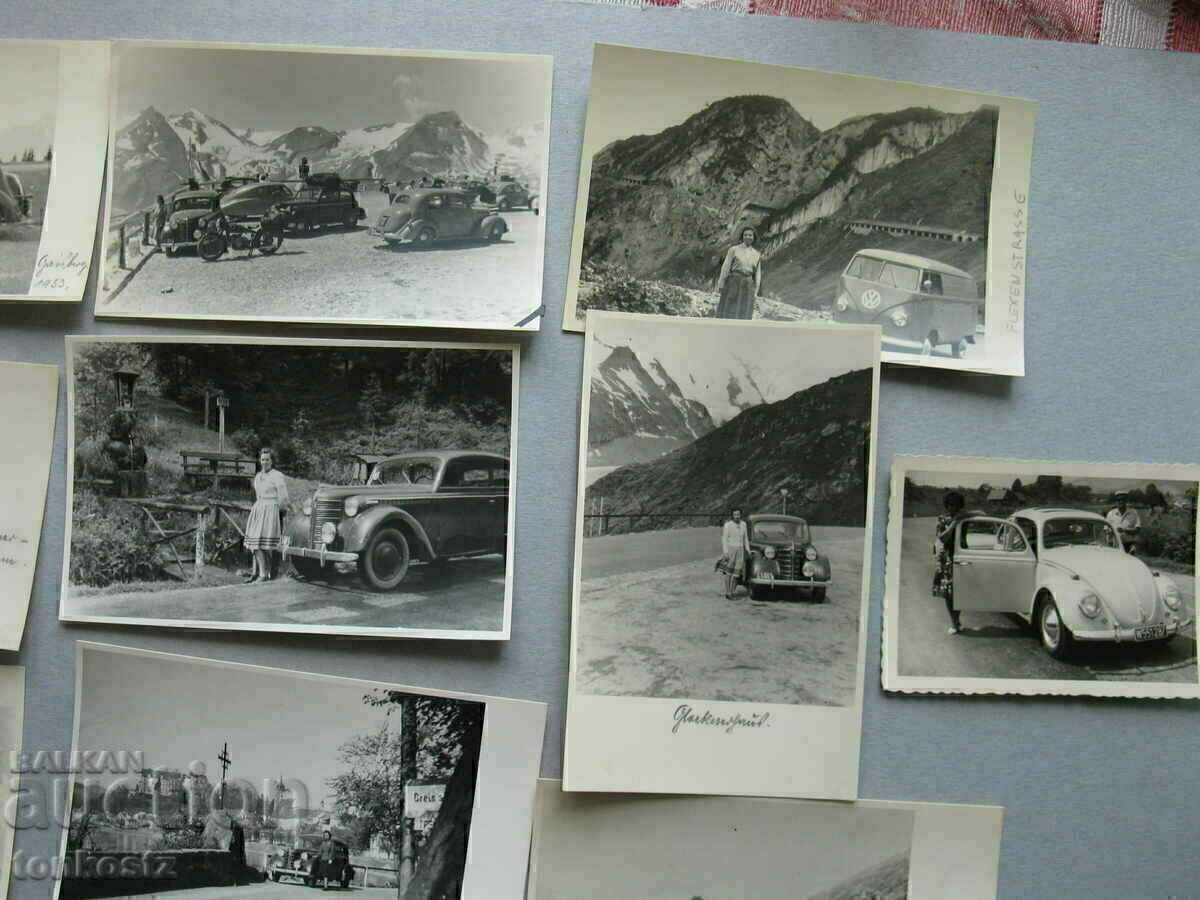 Licitație 10 buc. fotografii vechi cu mașini din 1953