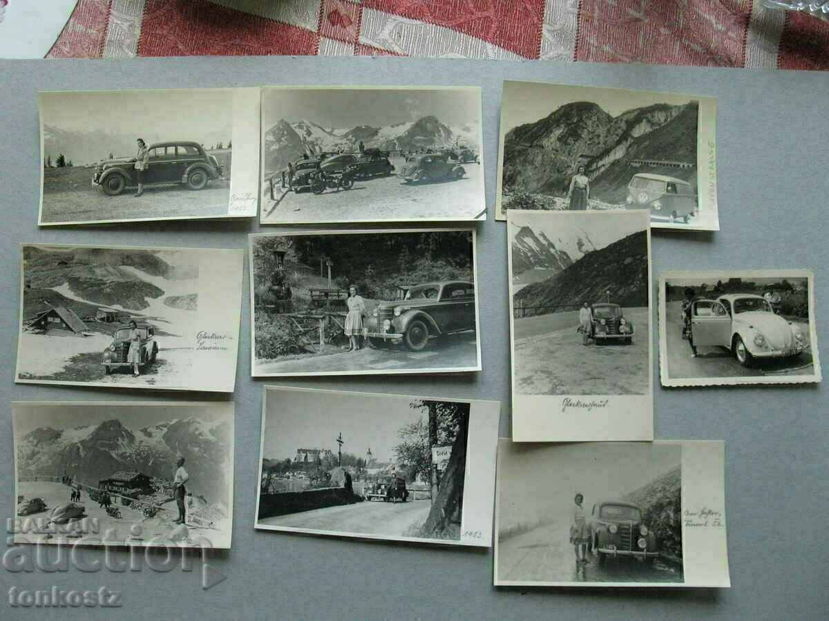 10 pcs. old photos of cars 1953 10 pcs. old photos of cars 1953