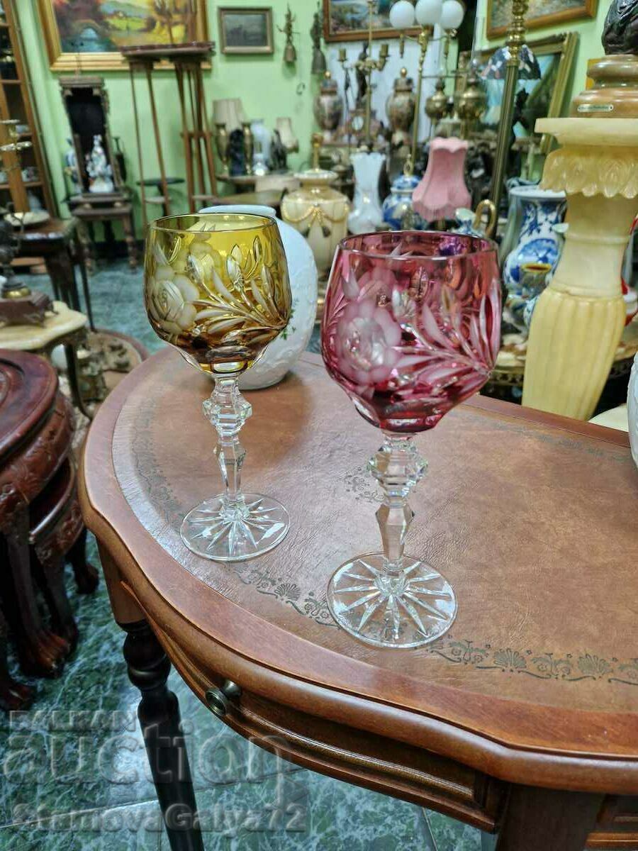 A superb antique set of Bohemia Czech crystal glasses - 5 A superb antique set of Bohemia Czech crystal glasses - 5