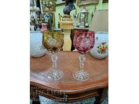 A superb antique set of Bohemia Czech crystal glasses