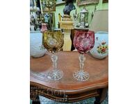 A superb antique set of Bohemia Czech crystal glasses